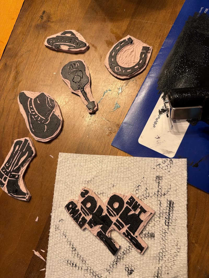 The hand-carved stamps used to print them